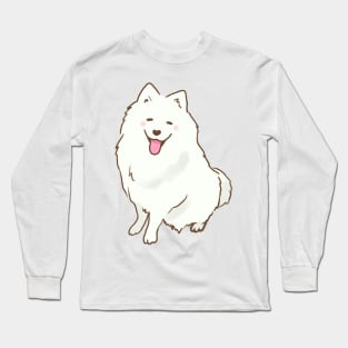 Cute samoyed smiling with tongue out Long Sleeve T-Shirt